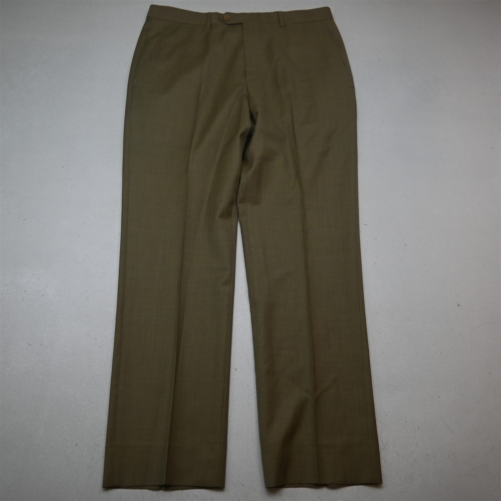 Santorelli 34x30 Tan Brown 100% Wool Romeo Italy Straight Dress Mens Pants
